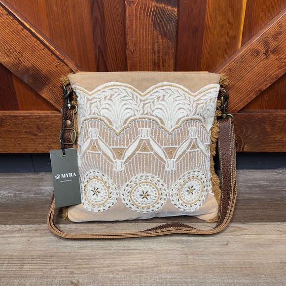 Myra Bag Handbags - Myra Bag Purse Prairie Lace Shoulder Bag in Cottage White